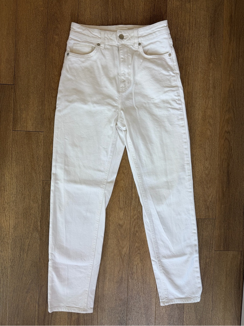 H&M White Straight Jeans